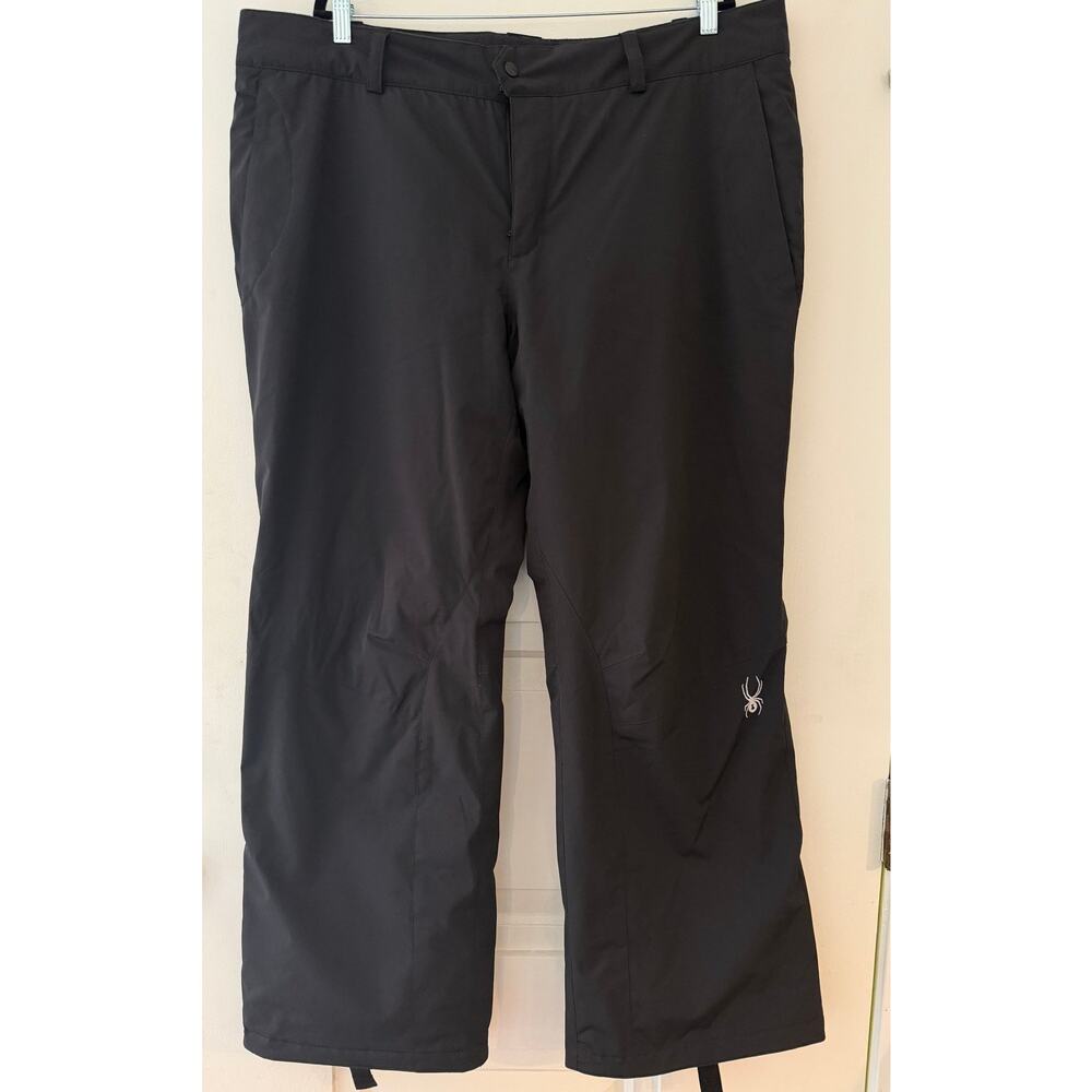 Spyder insulated black winter snow / water proof ski pants size 20 womens